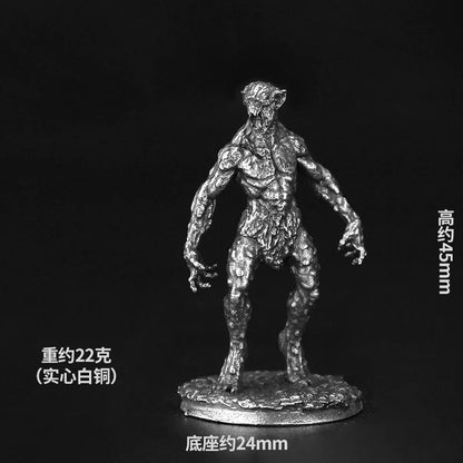 Metal Bronze Dragon and Dungeon Soldier Model Handmade Gift Ornament Desktop Game Ornament Chess Toy