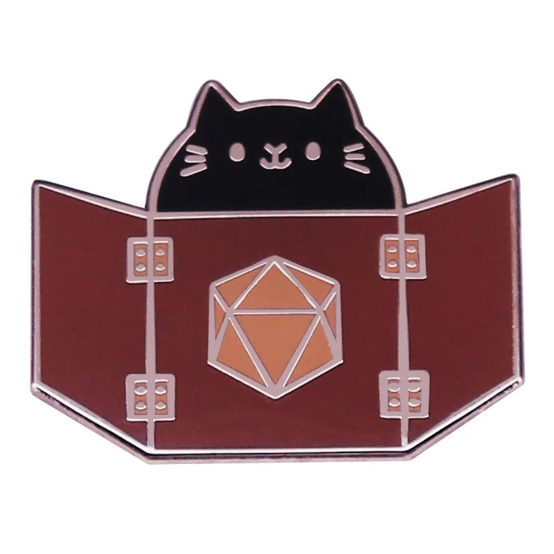RPG Game Dungeon DnD Dragon Enamel Pins Dice D20 Cartoon Brooch Clothes Backpack Lapel Badges Fashion Jewelry Gifts
