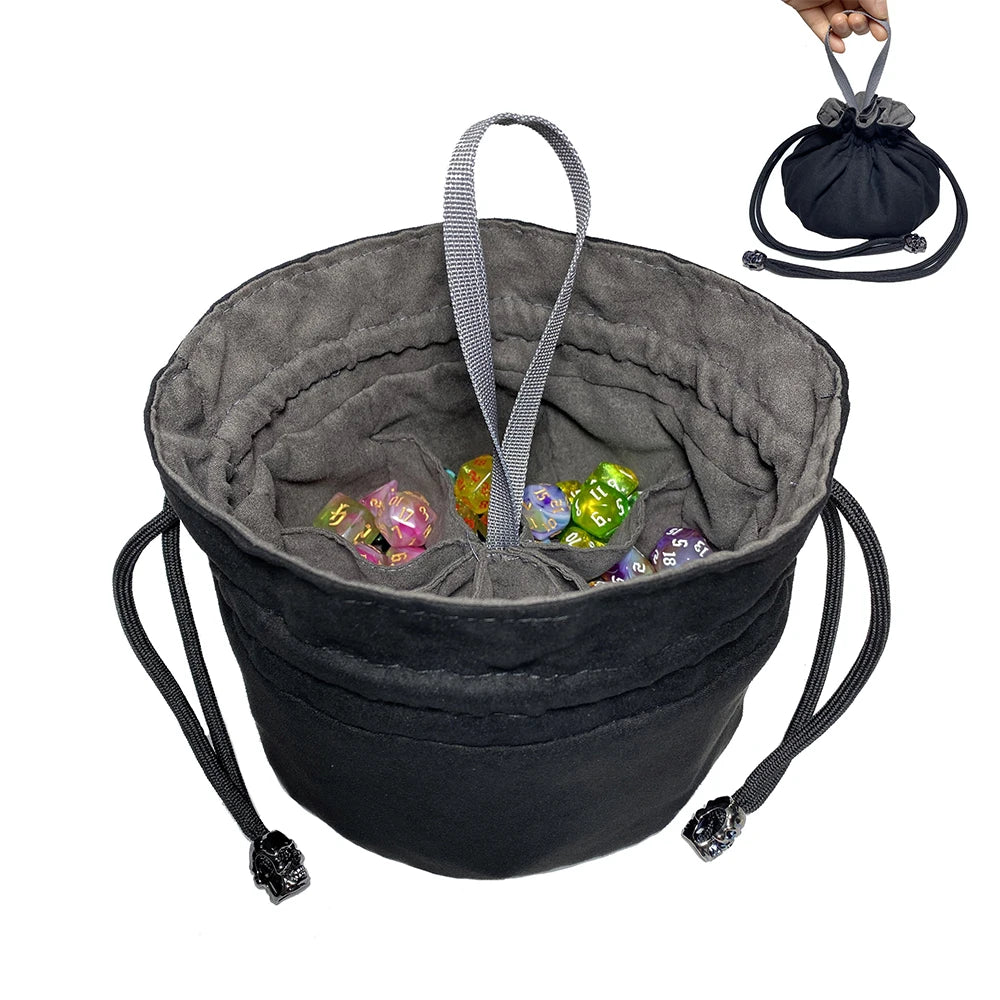 Dice Bag Cloth Storage Pouch High Quality Velvet Pouch Unique Design Large Capacity Easy Carrying For DND RPG Game Accessories