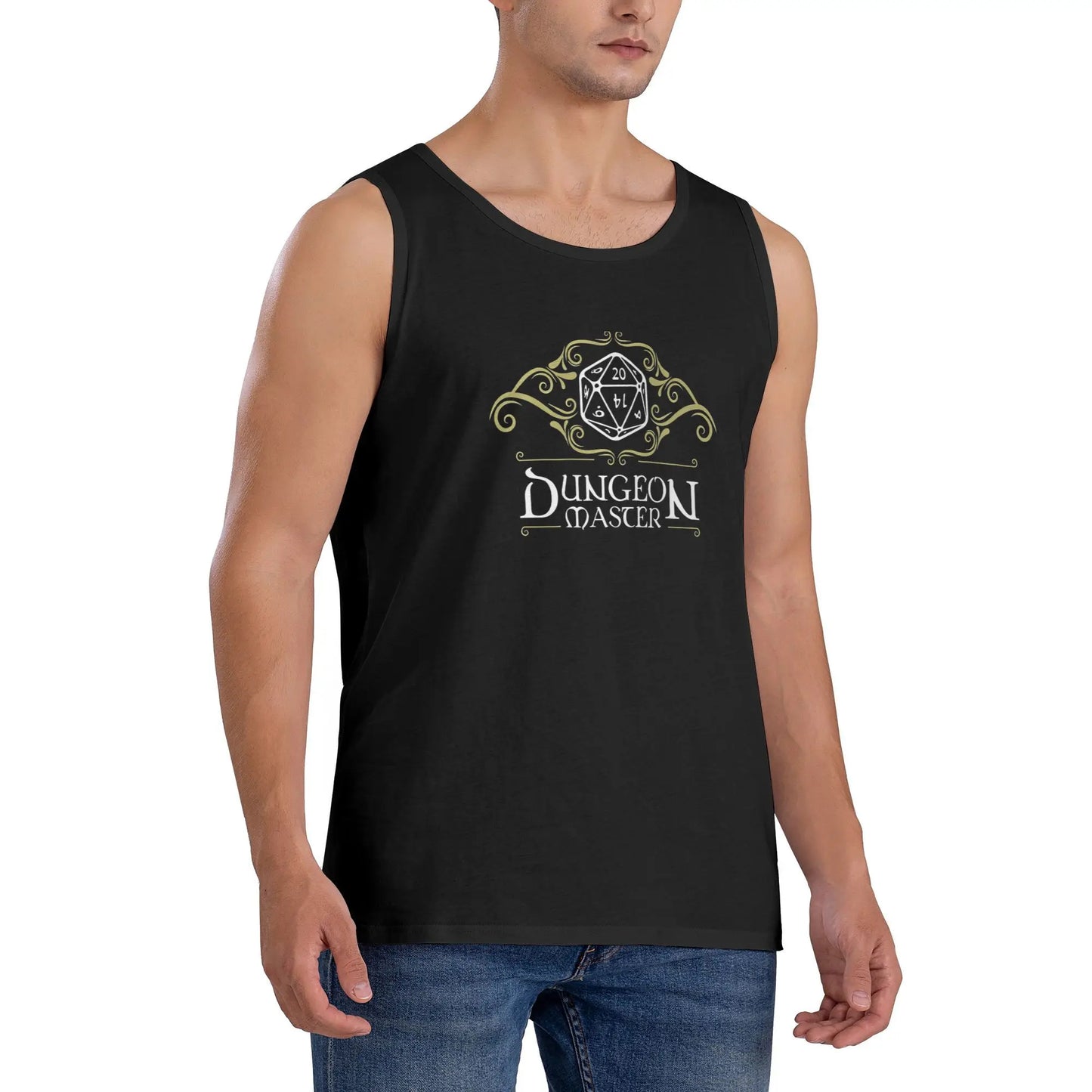 Dragons Dungeons Master Tank Top Man's  Bodybuilding Oversize Tops Beach Trendy Design Sleeveless Shirts