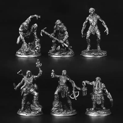 Metal Bronze Dragon and Dungeon Soldier Model Handmade Gift Ornament Desktop Game Ornament Chess Toy