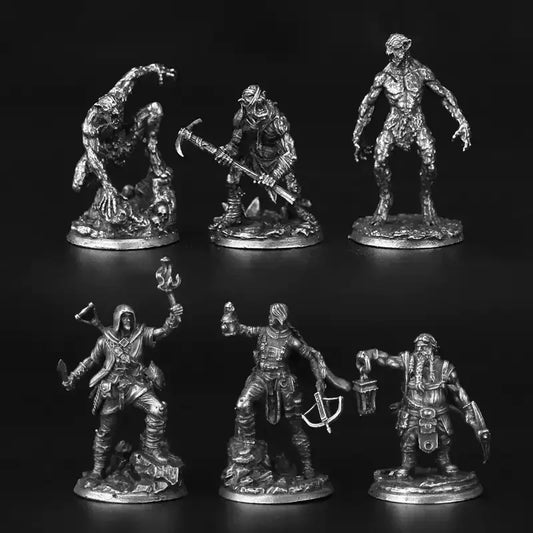 Metal Bronze Dragon and Dungeon Soldier Model Handmade Gift Ornament Desktop Game Ornament Chess Toy