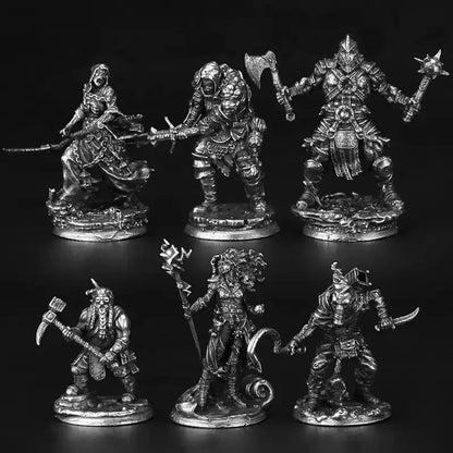 Metal Bronze Dragon and Dungeon Soldier Model Handmade Gift Ornament Desktop Game Ornament Chess Toy