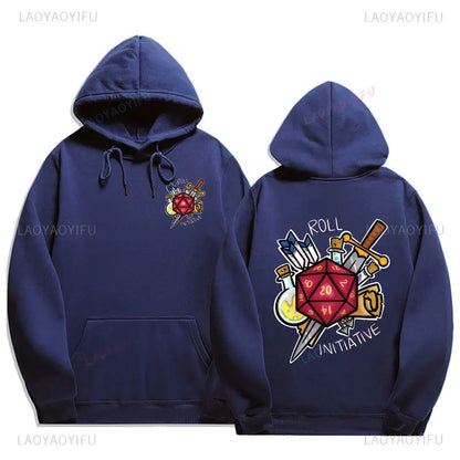 Dragon Dice and Dungeons Board Game Hoodies Fashion Long Sleeve Sweatshirt Funny Anime Cartoon Graphic Hoodie Unisex Pullovers