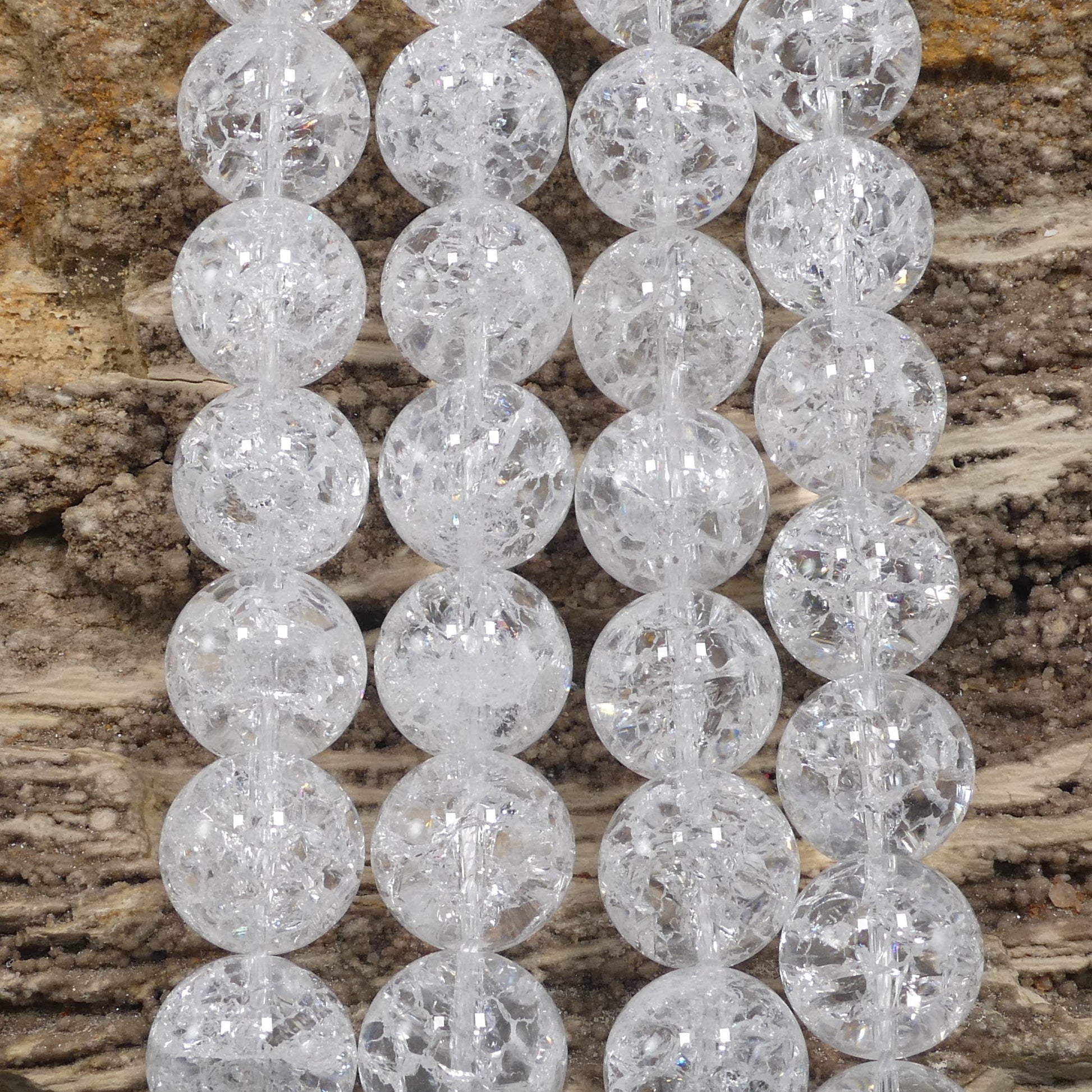 Crackle Crystal Quartz Round-5