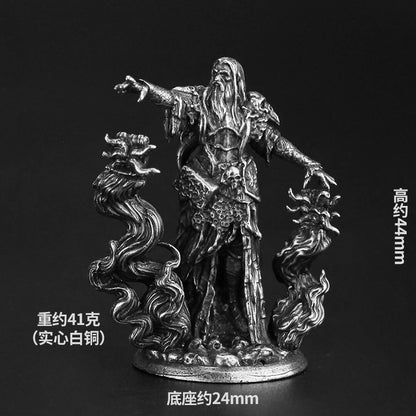 White Copper Metal Soldier Model Action Figures Board Game Miniature Ornament Accessories Piece Creative Toys Gift Desktop Decor