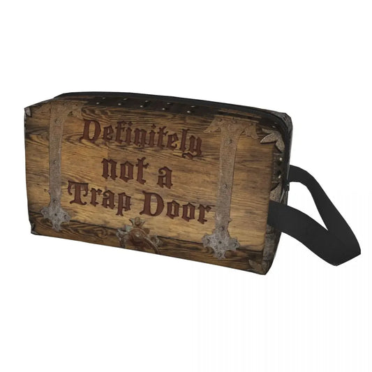 Dnd Game Definitely Not A Trap Door Makeup Bag Women Travel Cosmetic Organizer Kawaii Storage Toiletry Bags