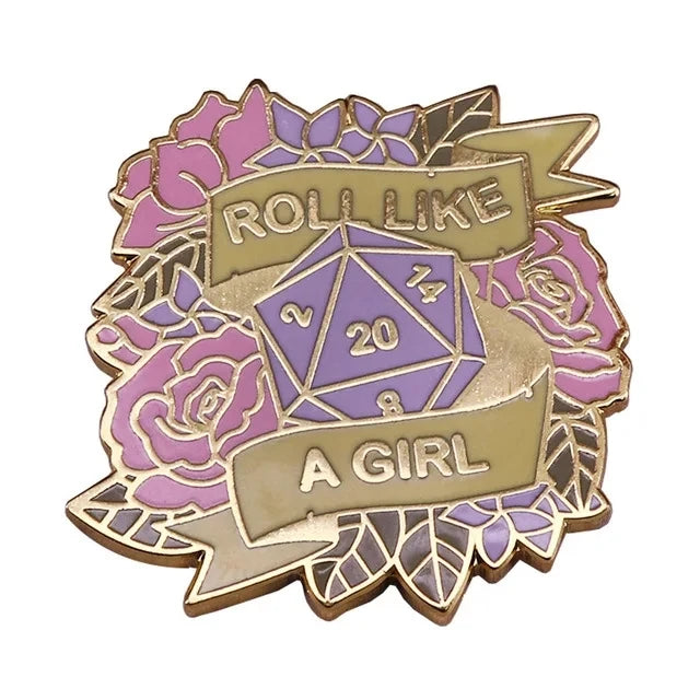 RPG Game Dungeon DnD Dragon Enamel Pins Dice D20 Cartoon Brooch Clothes Backpack Lapel Badges Fashion Jewelry Gifts
