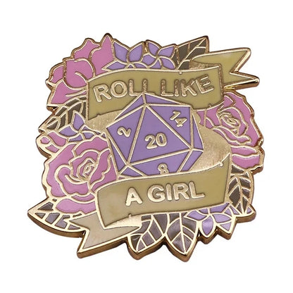 RPG Game Dungeon DnD Dragon Enamel Pins Dice D20 Cartoon Brooch Clothes Backpack Lapel Badges Fashion Jewelry Gifts