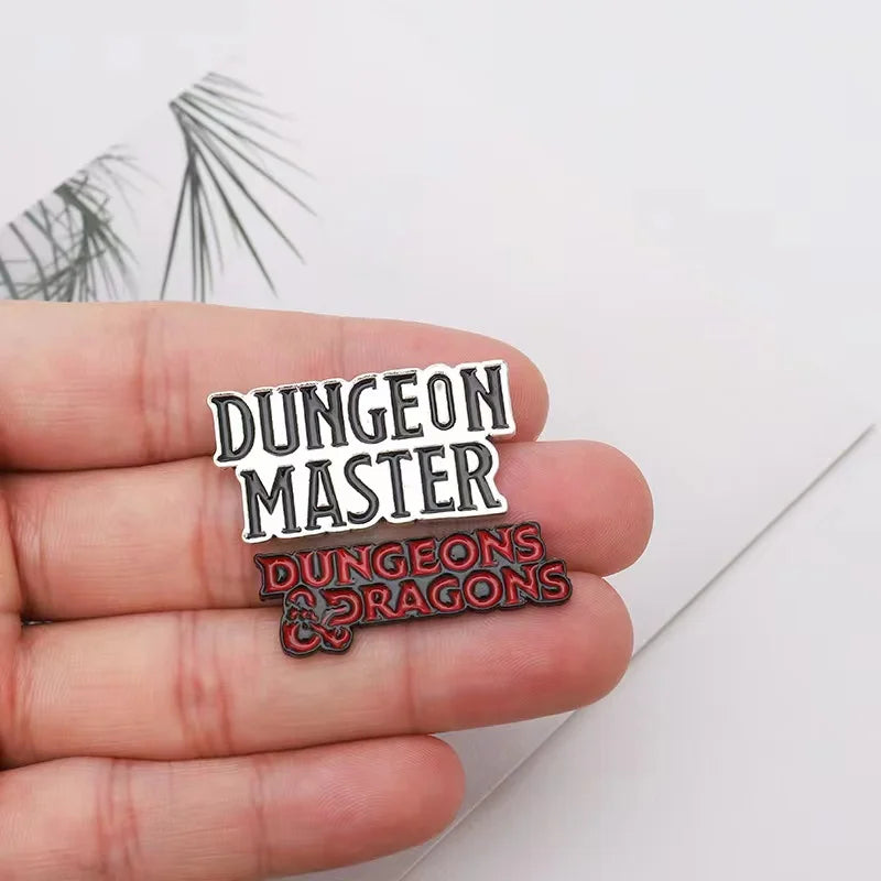 Custom Punk DnD Dungeon Master Dungeons and Dragons Enamel Pins D20 Badges Role Playing Game Jewelry Gifts For Friends Wholesale