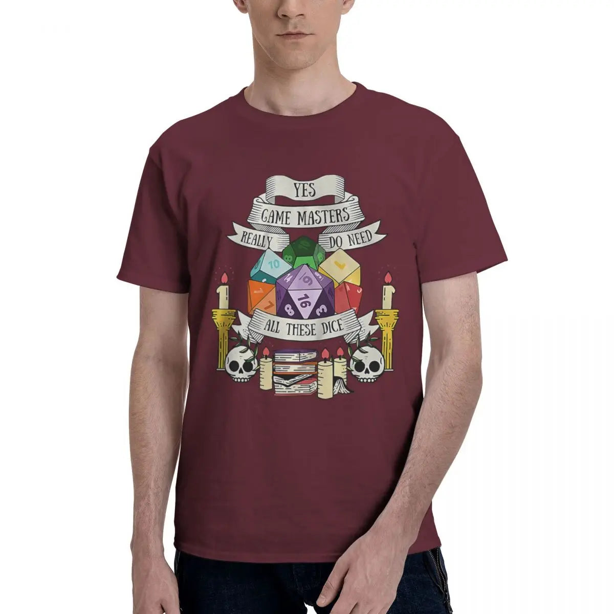 Dungeon And Dragons Dice 100% Cotton Casual Breathable Confortable Men Top Mens Designer Clothes Men T-Shirt