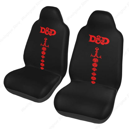 Dungeons Front Seat Covers Dragons 2 pcs Car Seat Covers Universal Auto Front Seats Protector Fits for Car,SUV Sedan,Tru