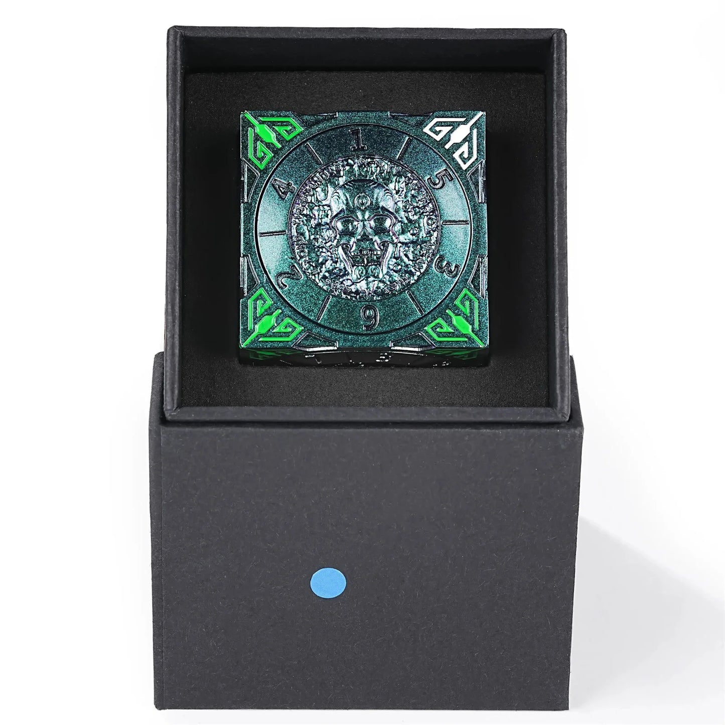 7-In-1 DND Dice Purple Green Six-sided rotation Metal D&D Board Game Dungeons Dragon TRPG Polyhedral Digital Dice Table Game