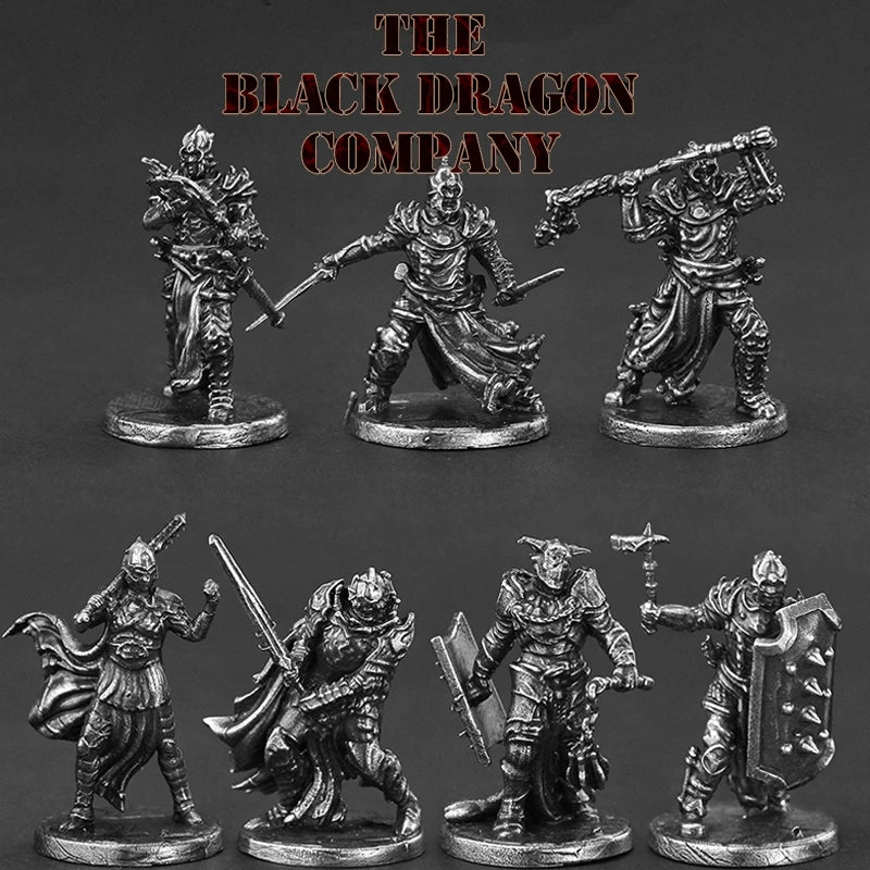 White Brass War Legions Fearless Knight Soldier Models Miniature Figurine Collections Metal Chess Piece Table Game Ornament