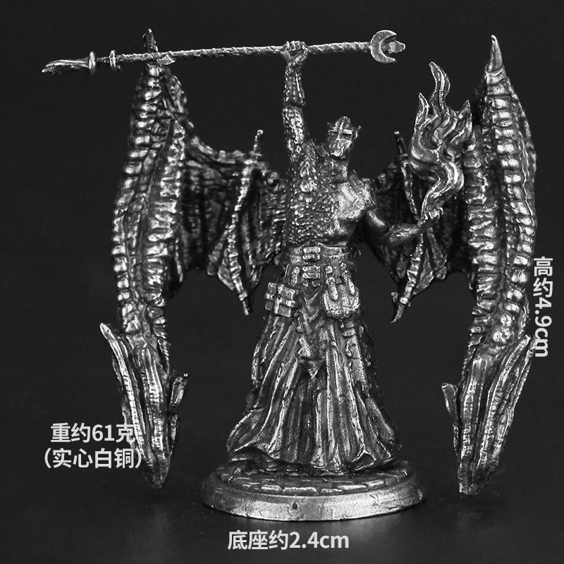 White Copper Metal Soldier Model Action Figures Board Game Miniature Ornament Accessories Piece Creative Toys Gift Desktop Decor