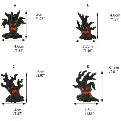 Resin Crafts Simulation Tree Spirit Ornaments Cartoon DIY Ghost Stake Ornaments Handmade Tree Spirit Miniatures