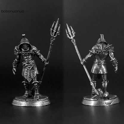 White Brass War Legions Fearless Knight Soldier Models Miniature Figurine Collections Metal Chess Piece Table Game Ornament Gift
