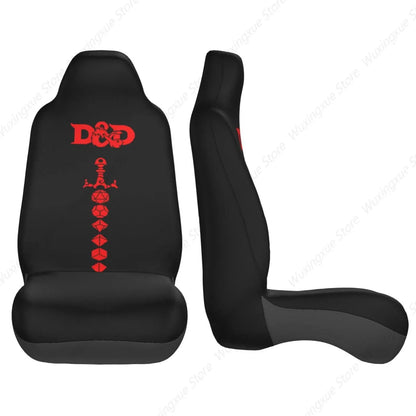 Dungeons Front Seat Covers Dragons 2 pcs Car Seat Covers Universal Auto Front Seats Protector Fits for Car,SUV Sedan,Tru