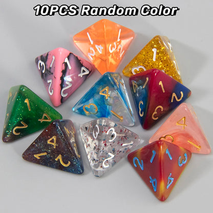 DND Game Dices Random Color Polyhederal Dice Set 10Pcs D4-D20 Perfect for DND Games RPG Board Game Dice