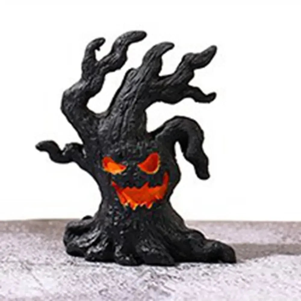 Resin Crafts Simulation Tree Spirit Ornaments Cartoon DIY Ghost Stake Ornaments Handmade Tree Spirit Miniatures
