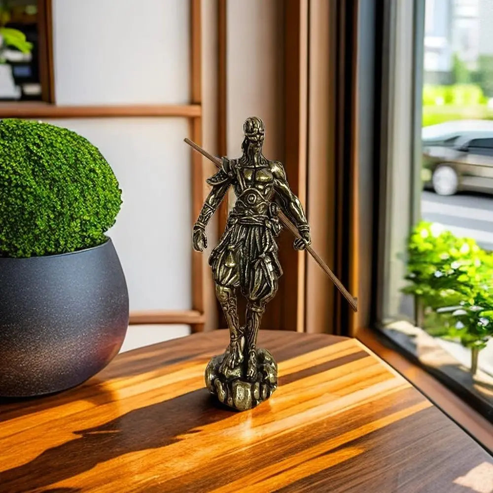 Creative Alloy WU KONG Figure Bronze Handmade Desktop Ornament Battle Victories WU KONG