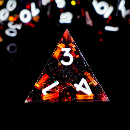 DnD Dice Set 7 Piece Polyhedral Resin Dice, Black with White Numbers for Dungeons and Dragons, RPG Games, D&D Tabletop Gaming
