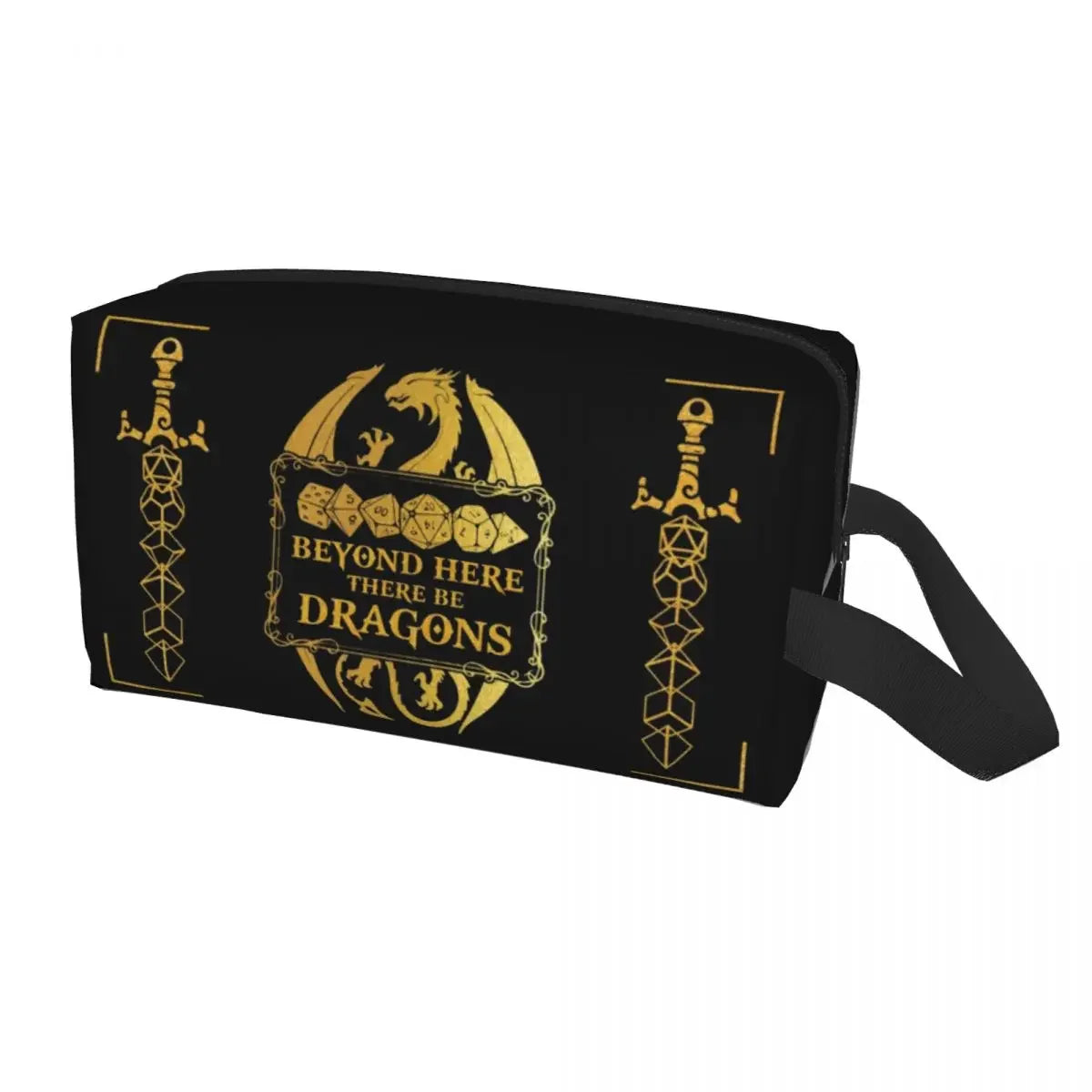 Dnd Game House Initiative Cosmetic Bag Women Cute Large Capacity Makeup Case Beauty Storage Toiletry Bags