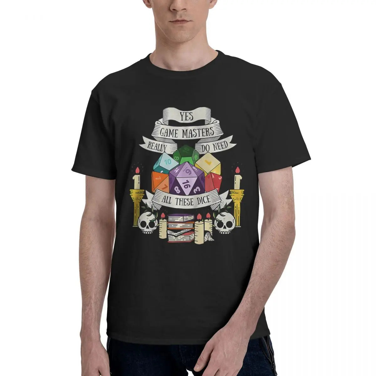 Dungeon And Dragons Dice 100% Cotton Casual Breathable Confortable Men Top Mens Designer Clothes Men T-Shirt