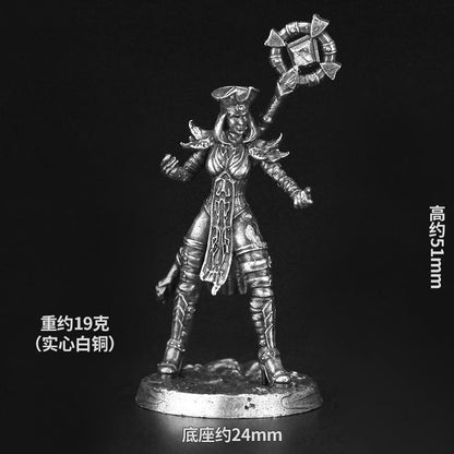 Bronze Metal Demonic Beast Dark Ranger Soldier Model Sacred Sacrifice figurine embossed tabletop game pieces