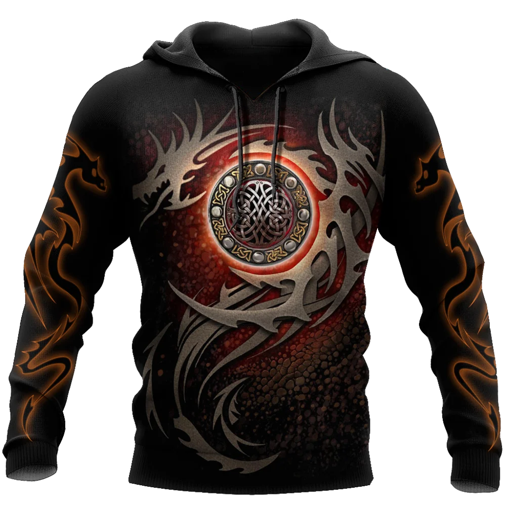 Armor Tattoo and Dungeon Dragon 3D Printed Unisex Deluxe Hoodie Men Sweatshirt Zip Pullover Casual Jacket Tracksuit KJ0279
