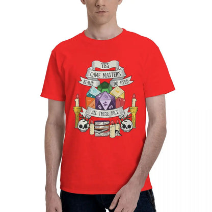 Dungeon And Dragons Dice 100% Cotton Casual Breathable Confortable Men Top Mens Designer Clothes Men T-Shirt
