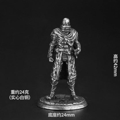 Dungeons Dragons Soldier Model White Copper Metal Miniature Decoration Craft Copper Sculpture Desk Game Aaccessories
