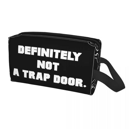Dnd Game Definitely Not A Trap Door Makeup Bag Women Travel Cosmetic Organizer Kawaii Storage Toiletry Bags