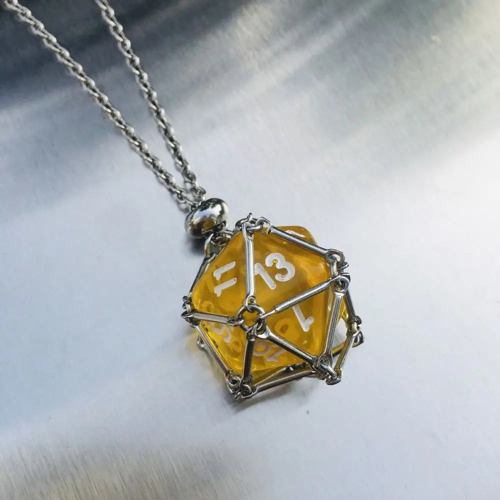 New Crystal Cage Holder Necklace Adjustable Stone Net Interchangeable Stainless Steel Necklace Dice Rope Chain Pendant Jewelry