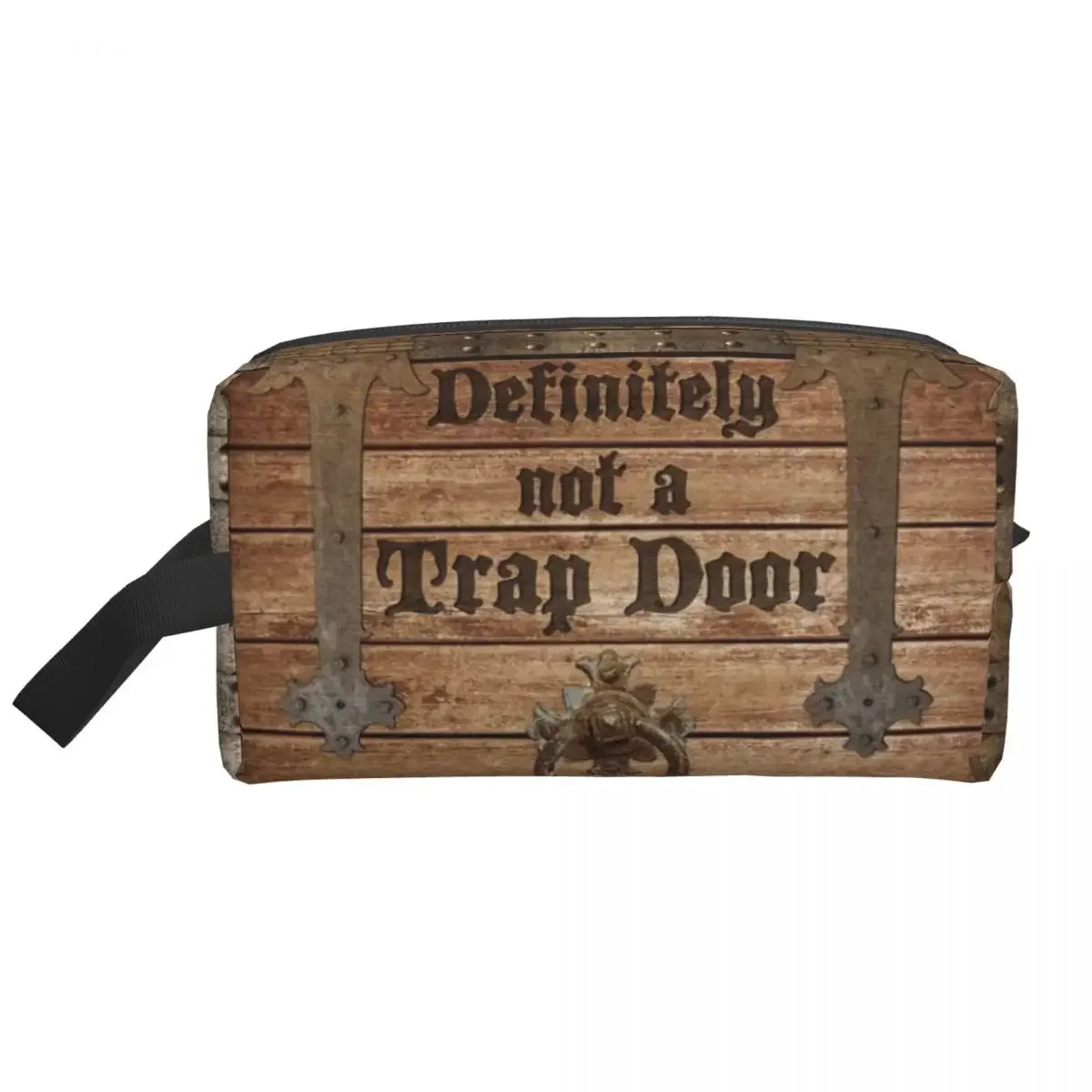 Dnd Game Definitely Not A Trap Door Makeup Bag Women Travel Cosmetic Organizer Kawaii Storage Toiletry Bags