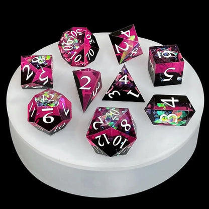 DIY DND Sharp Edge Dice Silicone Mold for 9Pcs Resin Dice Mold