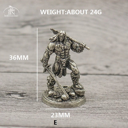 1PCS War Chess Table Game Ornaments Decorations Crafts Copper Undead Skeleton Soldiers Dolls Army Legion Model Toy Figurine