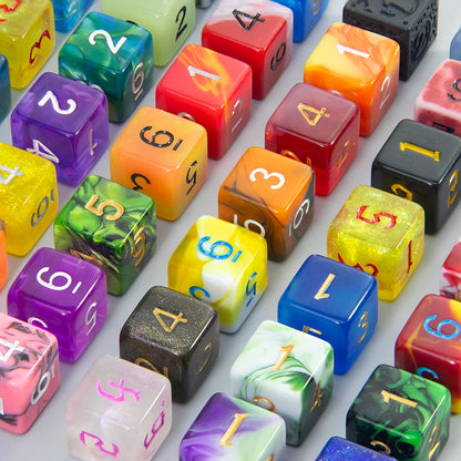 DND Game Dices Random Color Polyhederal Dice Set 10Pcs D4-D20 Perfect for DND Games RPG Board Game Dice