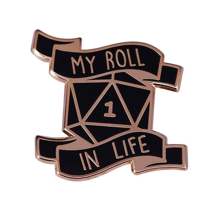 RPG Game Dungeon DnD Dragon Enamel Pins Dice D20 Cartoon Brooch Clothes Backpack Lapel Badges Fashion Jewelry Gifts
