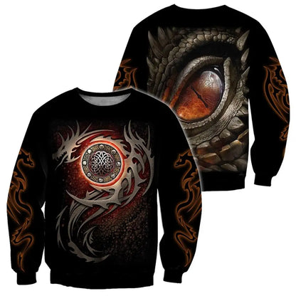 Armor Tattoo and Dungeon Dragon 3D Printed Unisex Deluxe Hoodie Men Sweatshirt Zip Pullover Casual Jacket Tracksuit KJ0279
