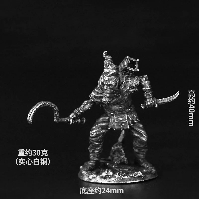 Metal Bronze Dragon and Dungeon Soldier Model Handmade Gift Ornament Desktop Game Ornament Chess Toy