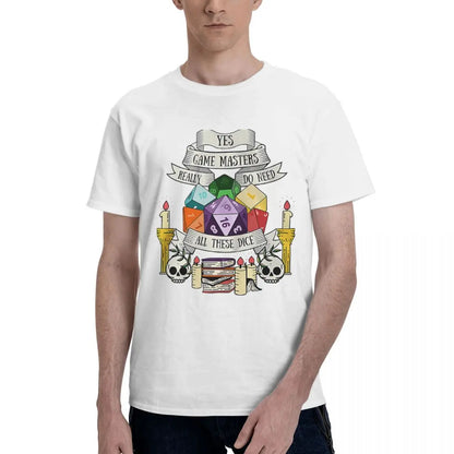 Dungeon And Dragons Dice 100% Cotton Casual Breathable Confortable Men Top Mens Designer Clothes Men T-Shirt