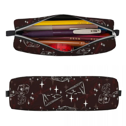 DnD Game Dice Spill Pencil Case Creative Pen Holder Bags Girls Boys Large Storage Students School Gift Pencil Box