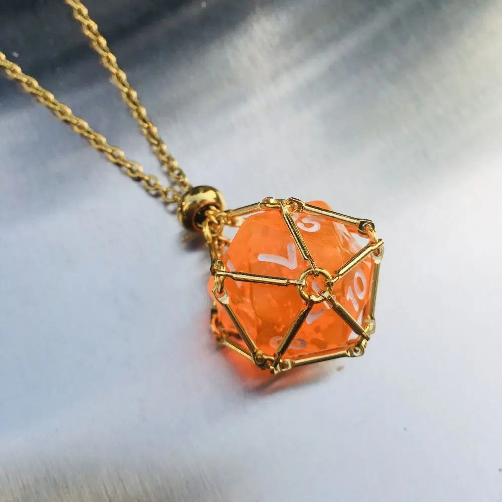 New Crystal Cage Holder Necklace Adjustable Stone Net Interchangeable Stainless Steel Necklace Dice Rope Chain Pendant Jewelry
