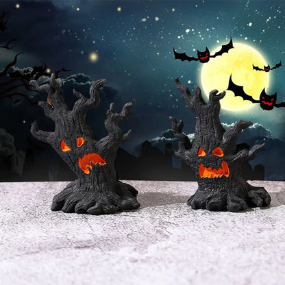 Resin Crafts Simulation Tree Spirit Ornaments Cartoon DIY Ghost Stake Ornaments Handmade Tree Spirit Miniatures