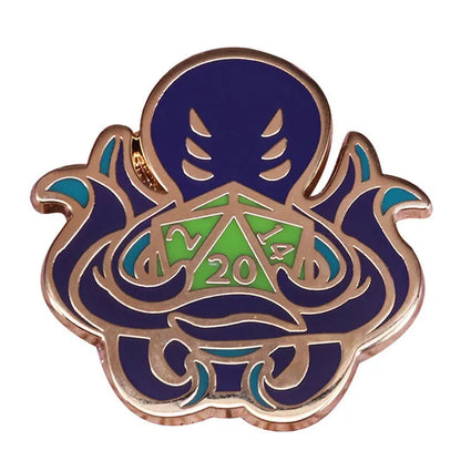 RPG Game Dungeon DnD Dragon Enamel Pins Dice D20 Cartoon Brooch Clothes Backpack Lapel Badges Fashion Jewelry Gifts