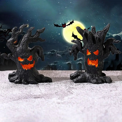Resin Crafts Simulation Tree Spirit Ornaments Cartoon DIY Ghost Stake Ornaments Handmade Tree Spirit Miniatures