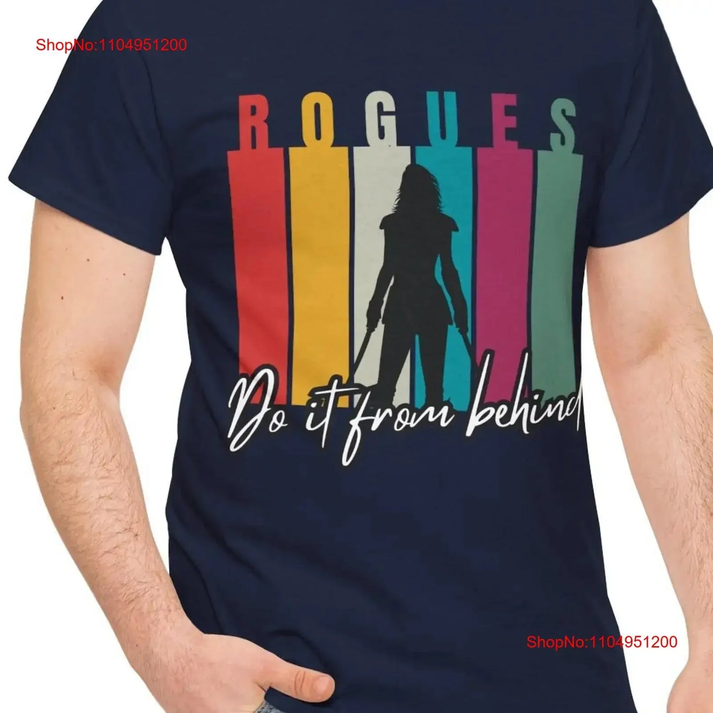 Dnd T Shirt Rogues Do It From Behind Funny Retro Style Dungeon Dragon Top for DM Vox vintage Washed Casual Breathable Stylish