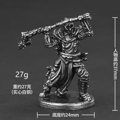 White Brass War Legions Fearless Knight Soldier Models Miniature Figurine Collections Metal Chess Piece Table Game Ornament