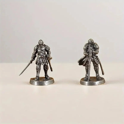 1PC Plate Knight Warrior Soldiers Model Legion Battle Chess White Copper Sand Table Soldier Figure Models Gift for Boys